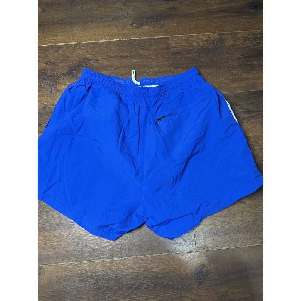 VTG REI‎ Nylon Swim Trunk Shorts Athletic Men's Large Blue Mesh Liner Zip Pocket